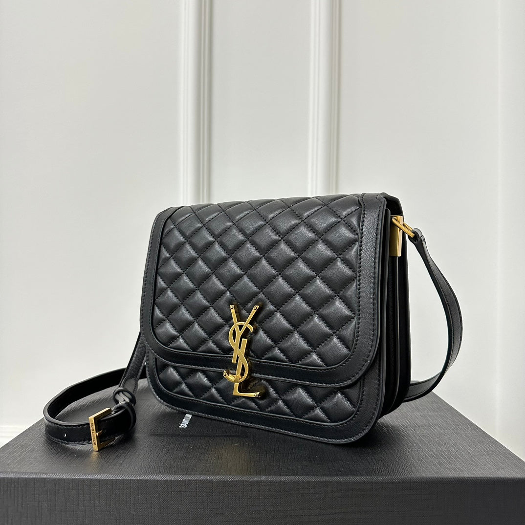 SOLFERINO HENGFENG 22 BLACK LAMBSKIN BAG