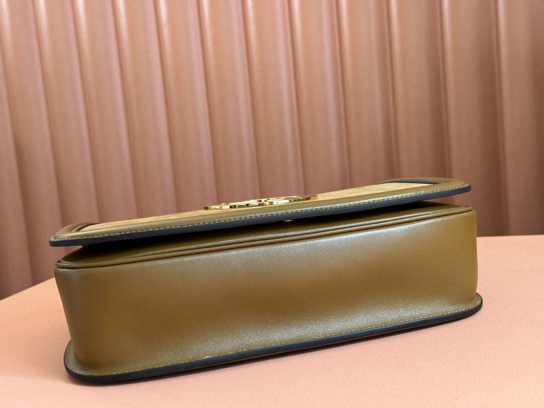 GUCCI 26S BLONDIE BAG 32 IN BROWN SUEDE